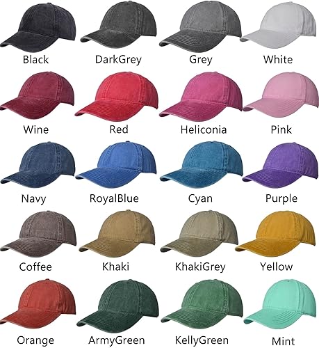 Miniatura 5 de TSSGBL - Gorra de béisbol ajustable deslavada estilo vintage para hombres y mujeres sin estructura de perfil bajo gorra simple clásica para papá