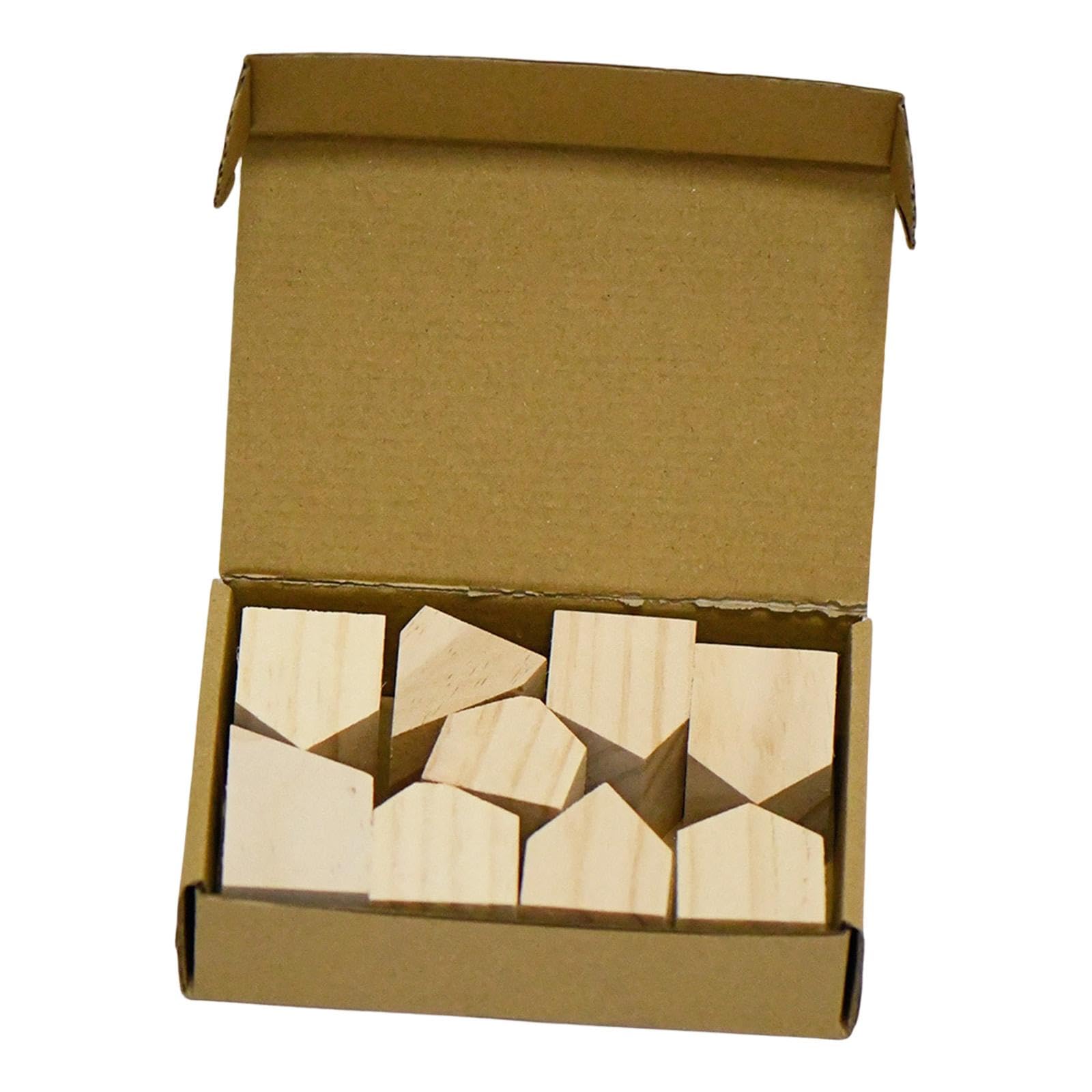 Perfeclan Unfinished Wooden Houses Crafts Farmhouse DIY Painting Art Simple Ornaments Wood Houses for Bookshelf Home Weddings Festivals, 9pcs
