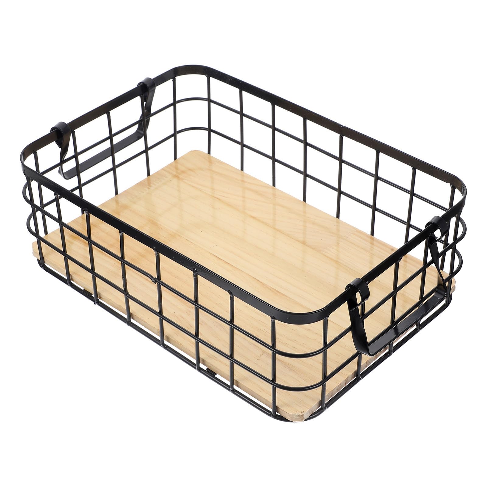 Organisateur pratique cuisine en fil de fer avec poignées GANAZONO panier