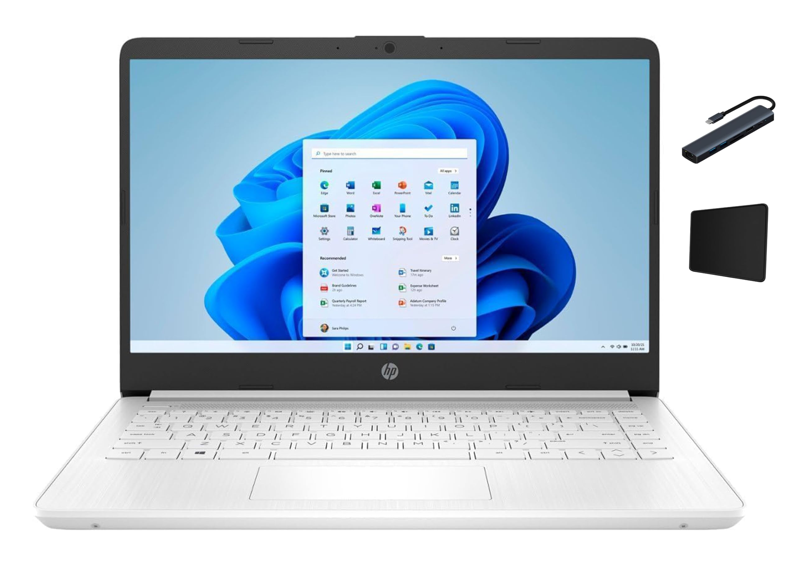 HP 14" HD Business Laptop, Intel Celeron N4500, 8GB DDR4 RAM, 64GB eMMC, Copilot AI, Win11 Home in S Mode, 1 Year Microsoft 365 Included, Snowflake