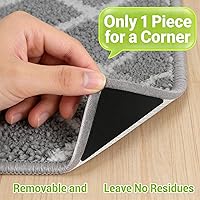 Vista 5 de 12 pinzas antideslizantes para alfombras para suelos de madera dura y azulejos, almohadillas adhesivas reutilizables de doble cara para evitar que