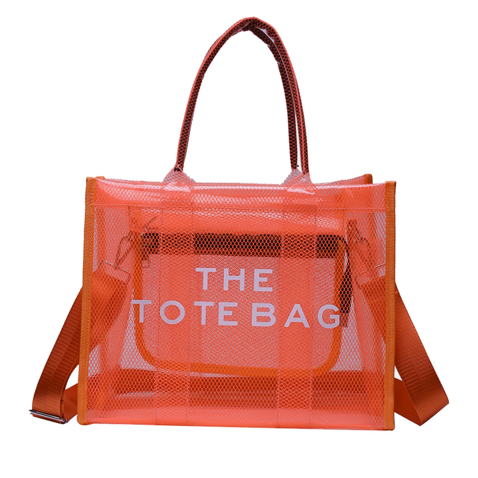 Clear Tote Bag Stadium Events Large Clear Purse for Women | Lightweight, water‑resistant, see‑through design, spacious capacity
