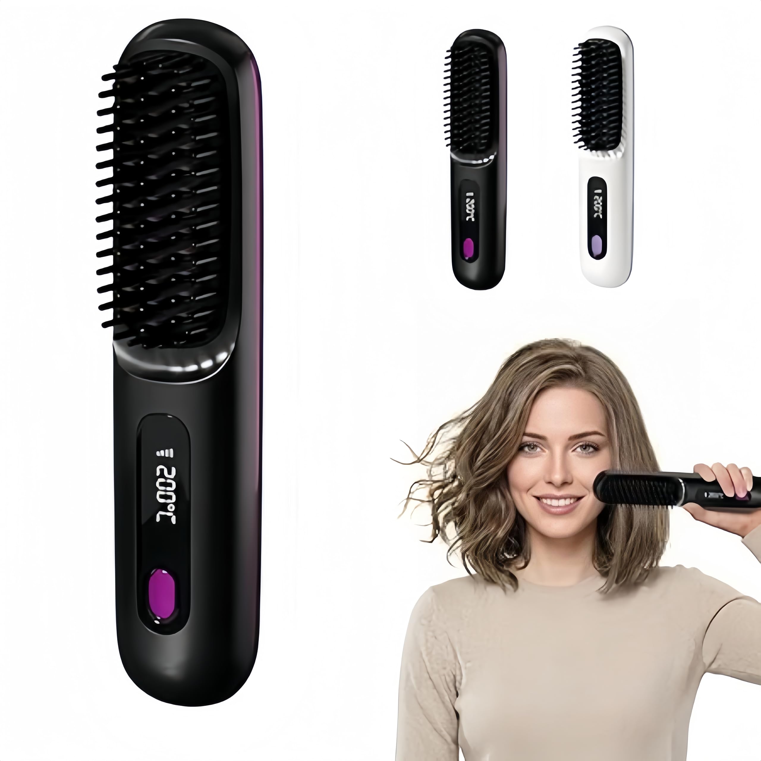 Luma Bliss Styling Bürste – Tragbare Glättbürste für schnelles und präzises Haarstyling, sanfte Pflege, haarfreundliches Design,einfache Anwendung, langlebig und ideal für müheloses Styling