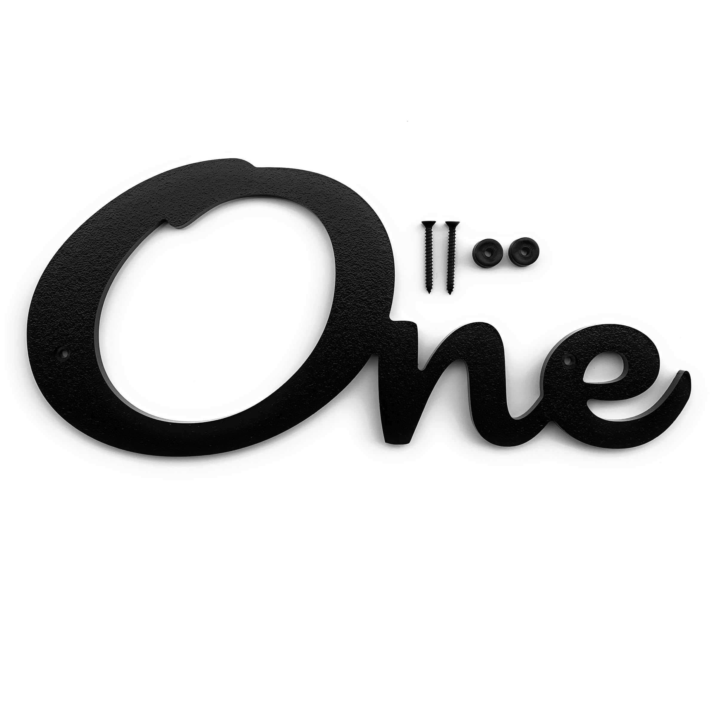 Amazon.com: Mid Century Modern Cursive House Numbers, 5 inch black ...