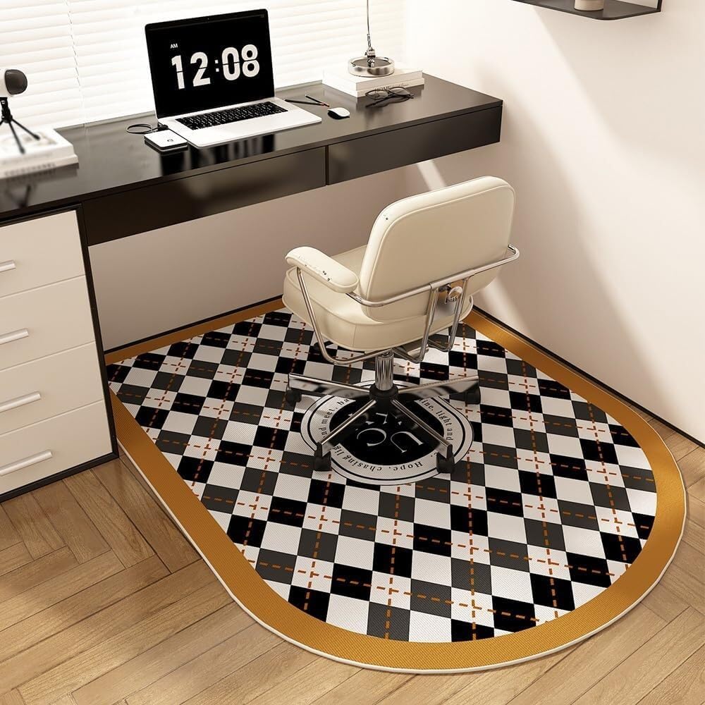 SSDDLZEQ Premium durable range Office Chair Mats, Suitable For Carpets And Hardwood Floors(Golden Diamond,100x140cm)