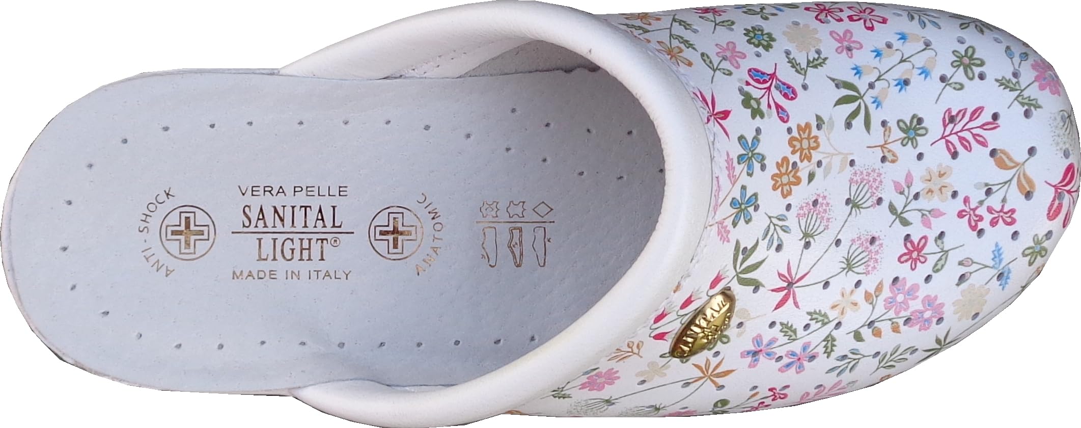 Sanital Light 1350 - Zapatilla de Cuero por la casa con Plantilla en Piel anatómica Anti-Shock