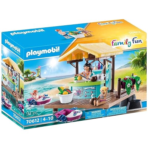 PLAYMOBIL Family Fun 70612 Alquiler de Botes con Bar, con 2 barcas flotantes