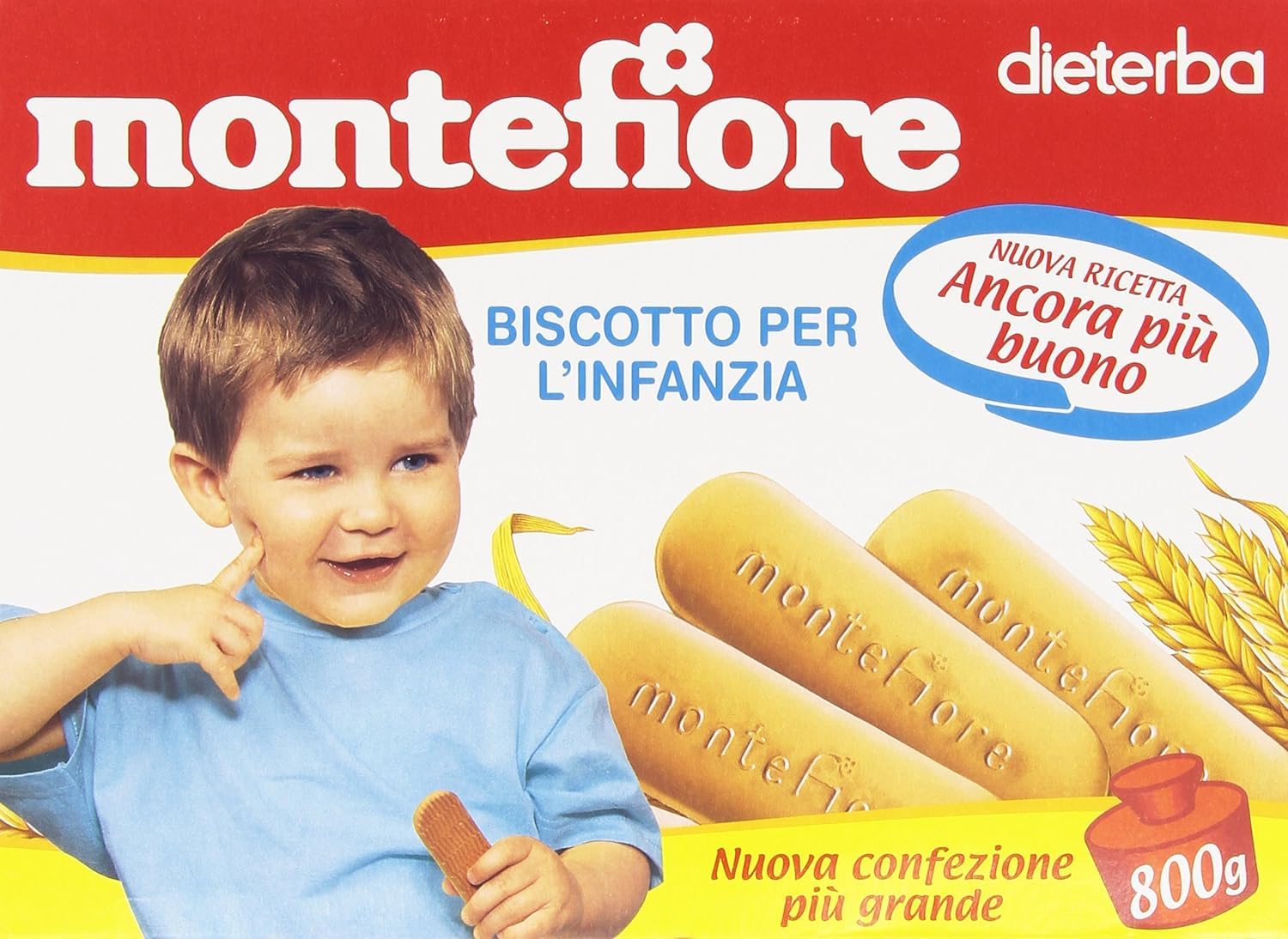 Montefiore Il Biscotto per l'infanzia - Galleta infantil (6 x 800 g, 400 g)