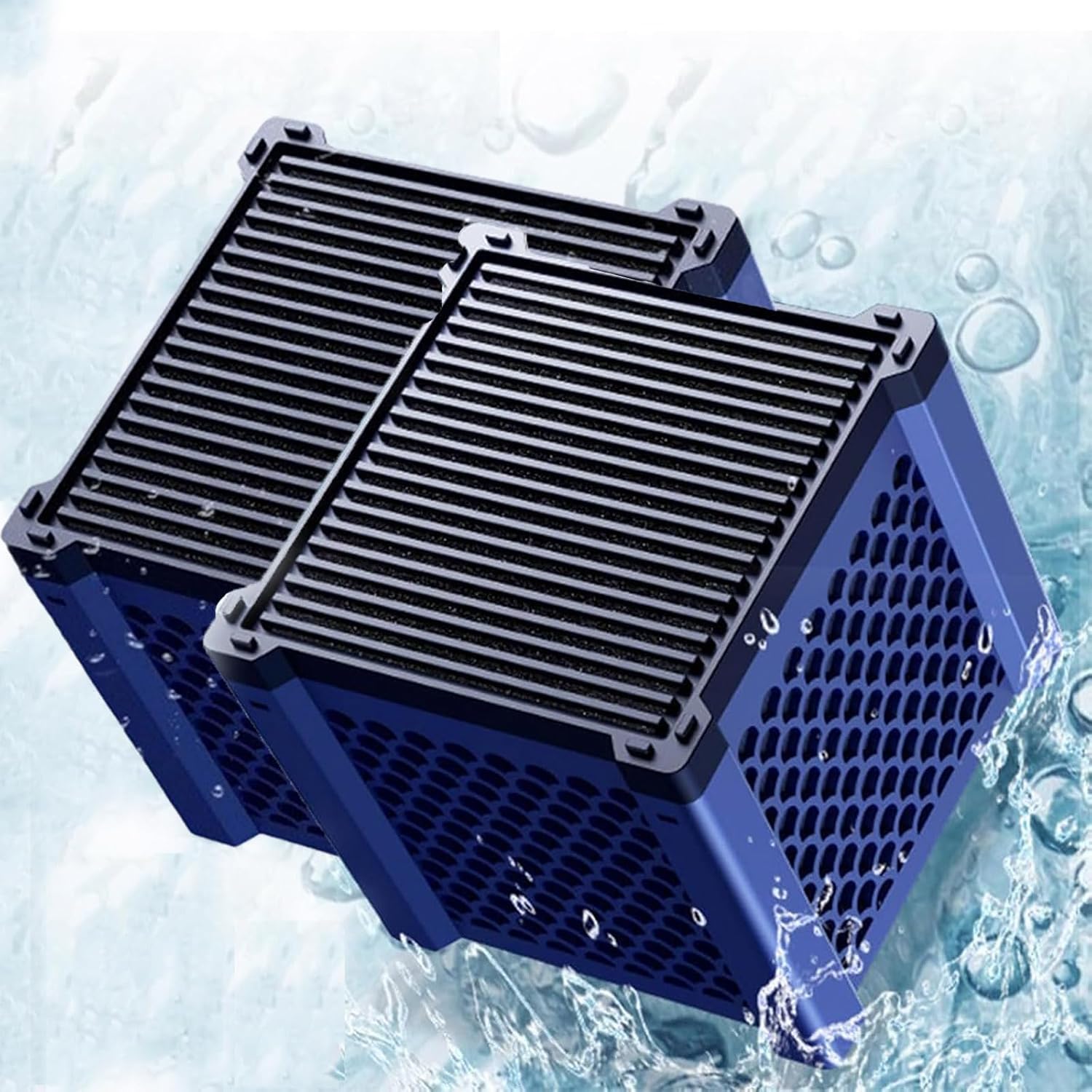 Pure Cube Water Trough Filter - Activated Carbon Filters for Horse Troughs, Fish Tanks, Ponds & Livestock Tanks - Super Strong Filtration & Odor Control - Honeycomb Charcoal Cube (2Pcs)