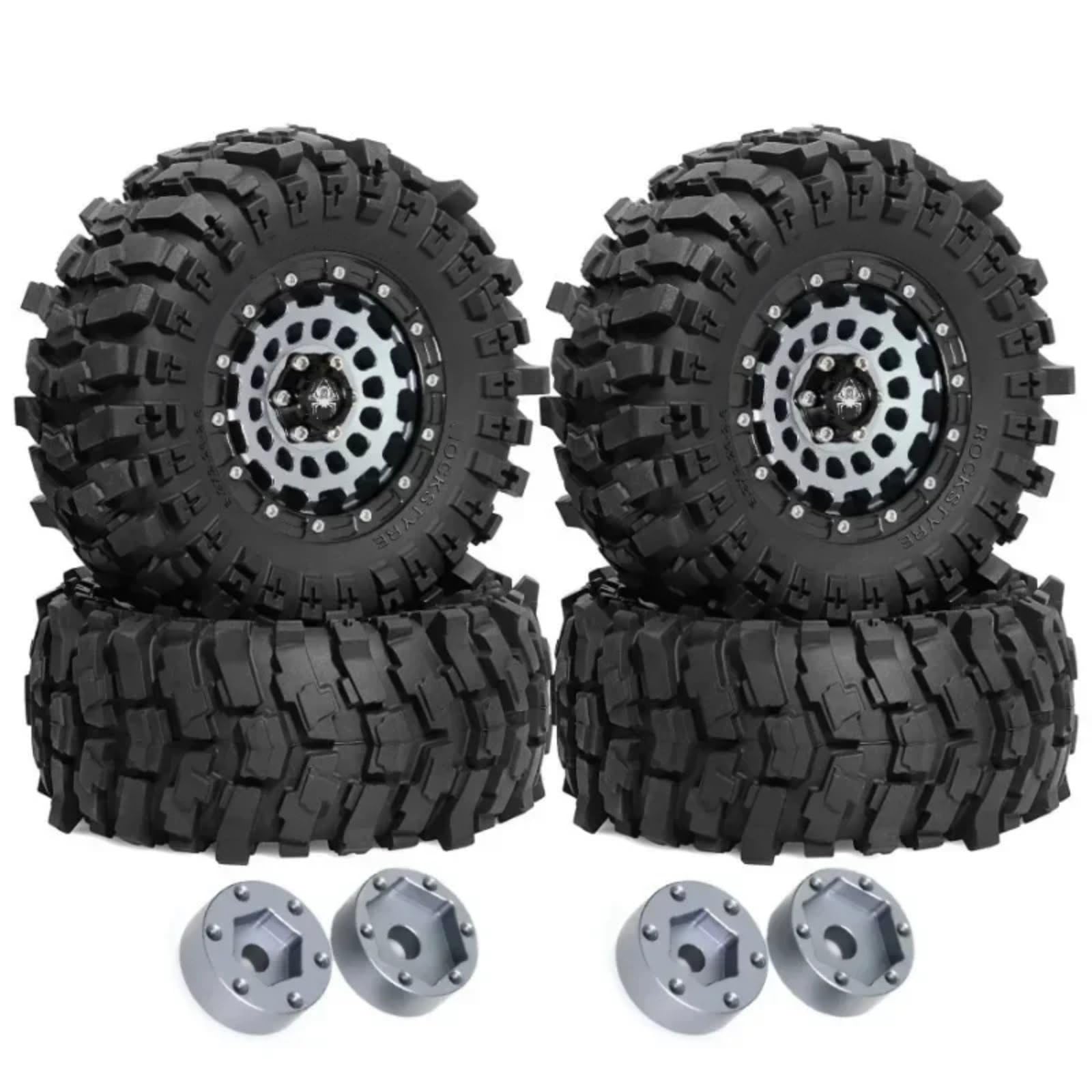 Cerchi E Pneumatici Beadlock 2,6Pollici Con Inserti A Doppio Livello Per Axial RR10 90048 90018 90053 Per Wraith 1/10 Ricambi Componenti Auto RC Crawler Ricambi Modellini RC