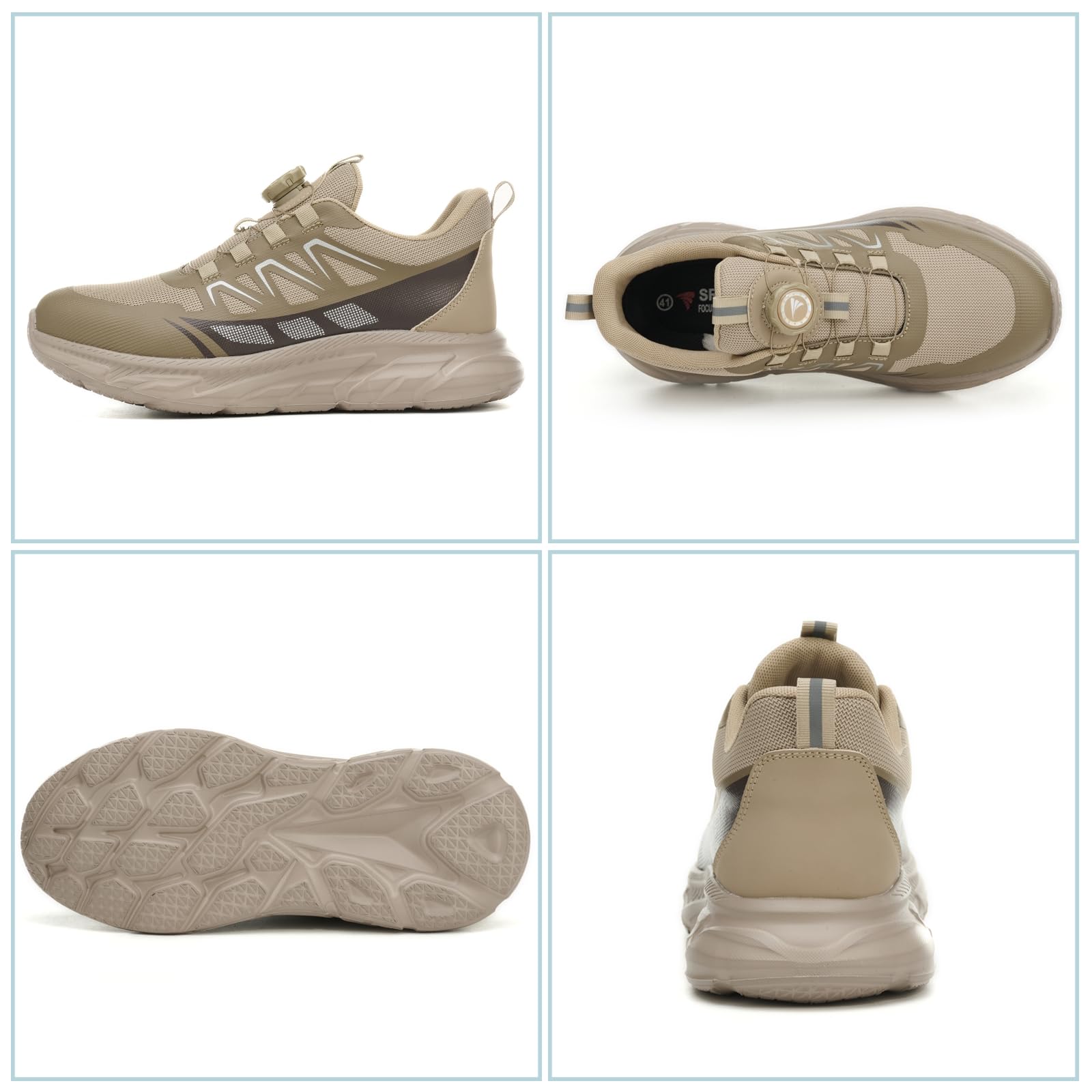 BAXIWUY Scarpe Antinfortunistiche Uomo Scarpe da Lavoro Donna Leggere Traspiranti Sneakers Alte Antiscivolo Comode Scarpe Sicurezza Regolazione Rapida dei Lacci