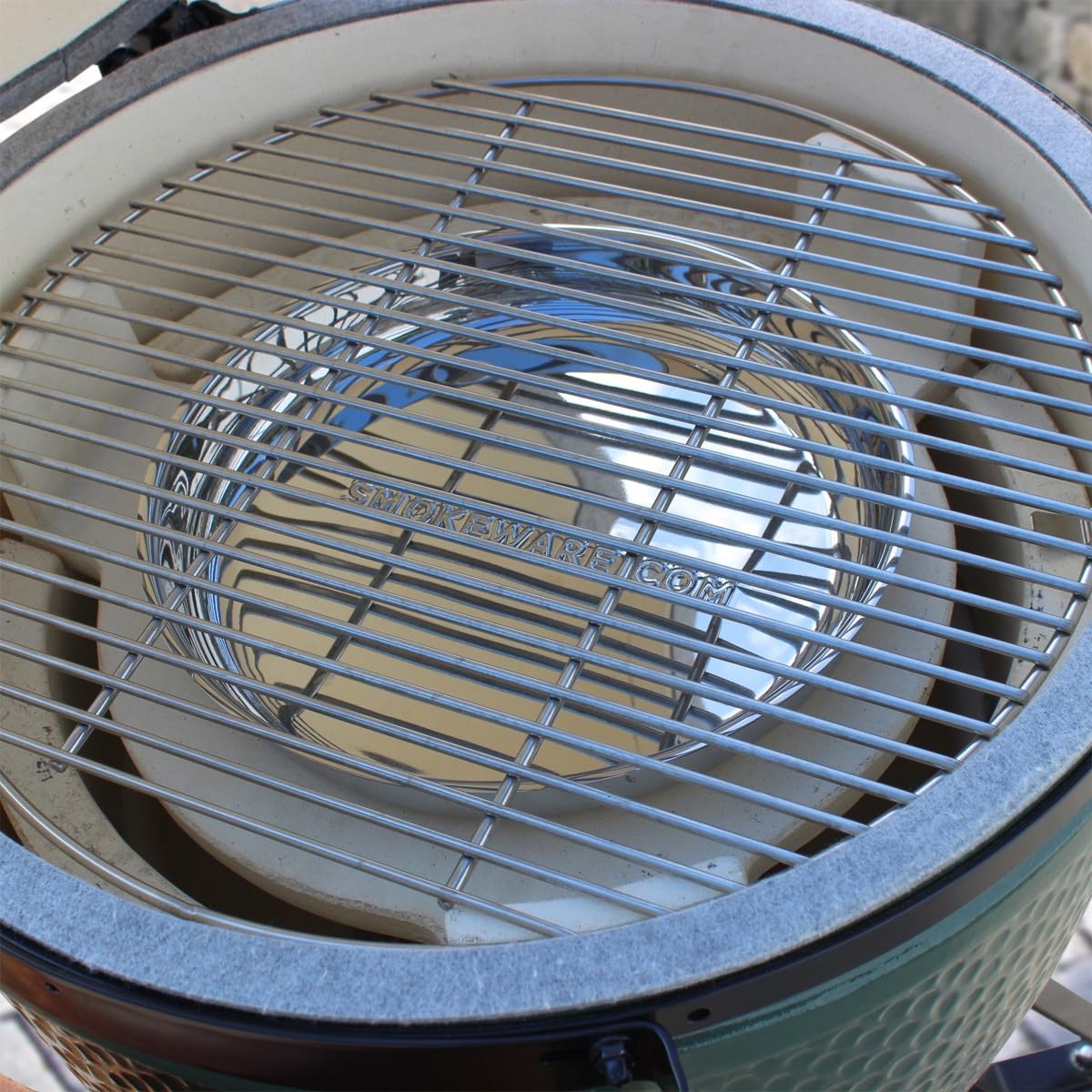 BBQ Plus Smokeware - Vaschetta raccogligocce in acciaio INOX spesso, misura grande/classica, misura grande, 35,6 cm