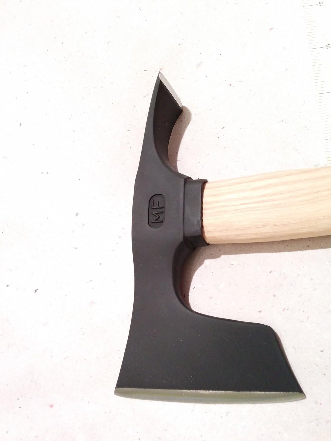 Small Bearded Hatchet/Axe/Axt with Adze Blade Bushcraft - Steel 4150
