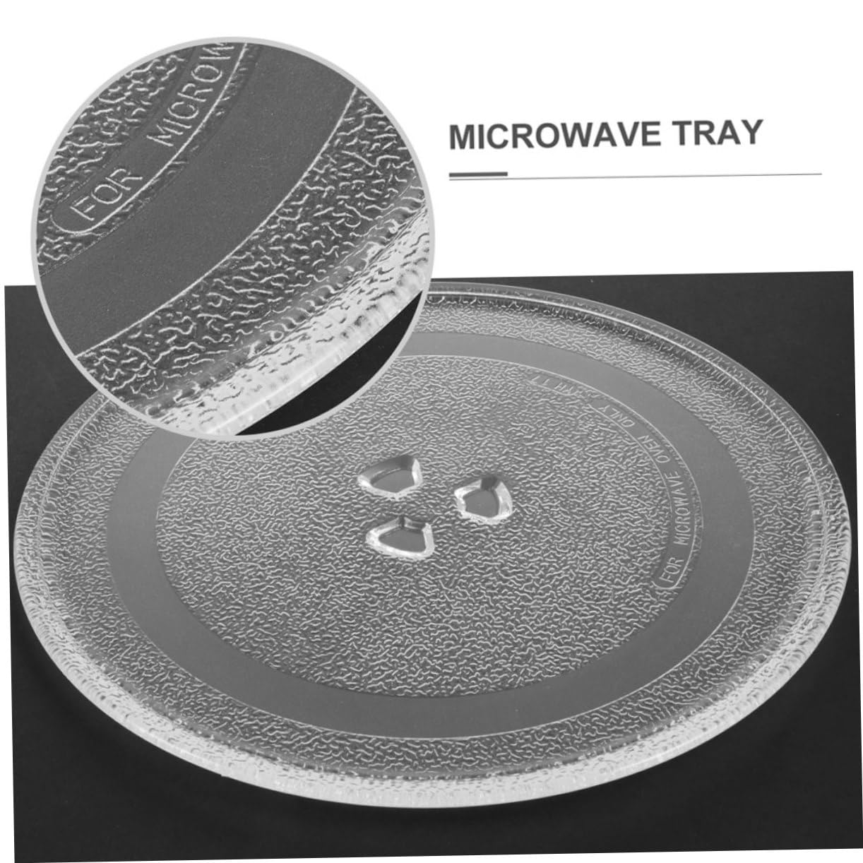Plato De Microondas De Bandeja Giratoria Vidrio Resistente Fácil De Limpiar