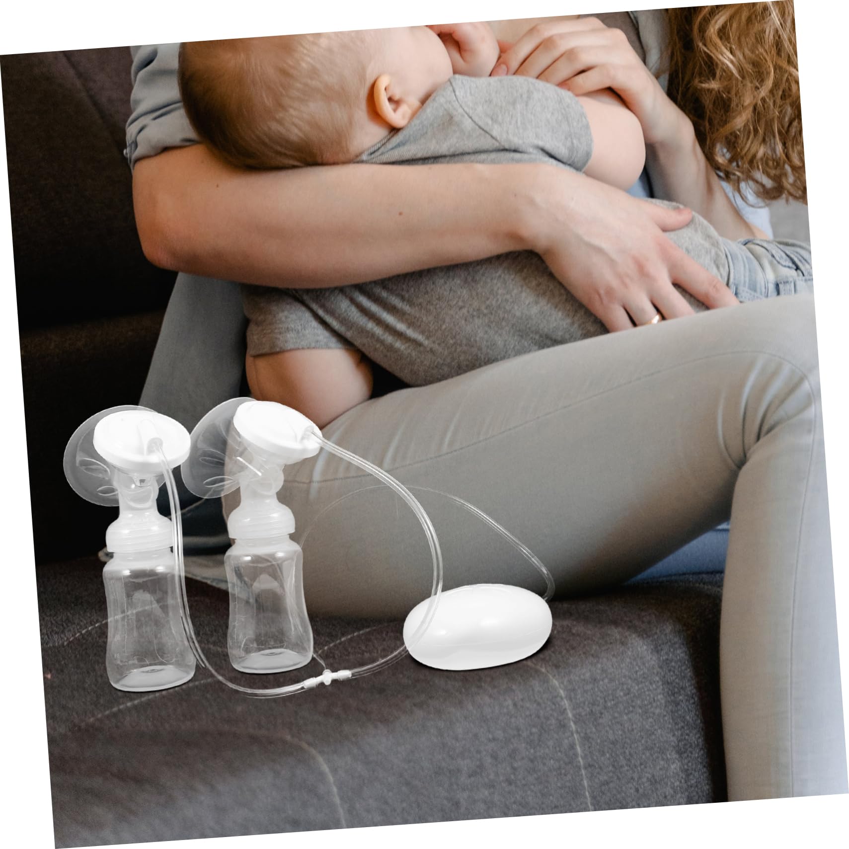 Extractor de Leche Eléctrico de Doble Cara, 1 Juego, Blanco | Pp, Ajuste Multinivel y Funcionamiento Silencioso, para Madres Primerizas, Envío sin Batería
