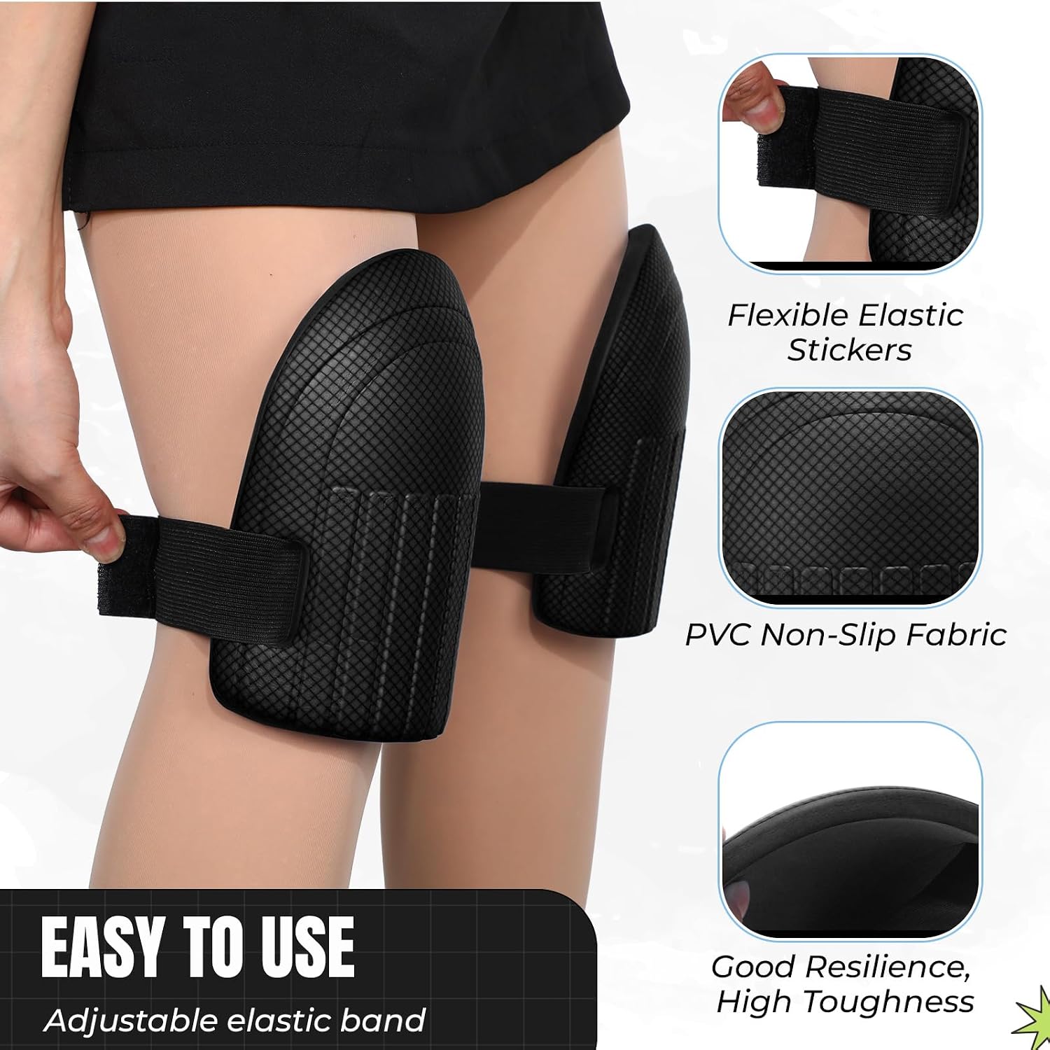WinnerWhy Garden Knee Pads for Women Men Foam Knee Pads for Work, Black