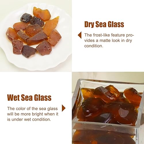 Miniatura 3 de Jarrón de vidrio esmerilado de 5 libras, vidrio triturado, decoración de vidrio de mar, ideal para manualidades de Navidad, gravas de acuario,