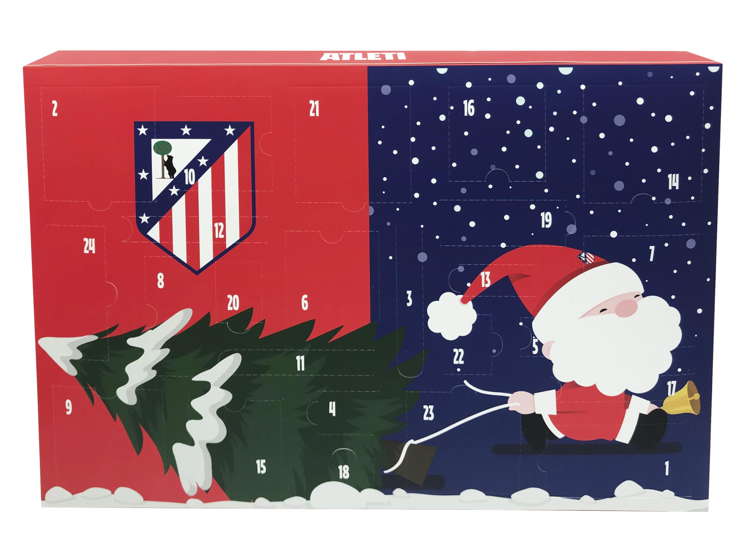 CyP Brands-Atlético de Madrid Advent Calendar, 24 Surprises, Gift for Children, Officially Licensed Marvel, Activities and Toys