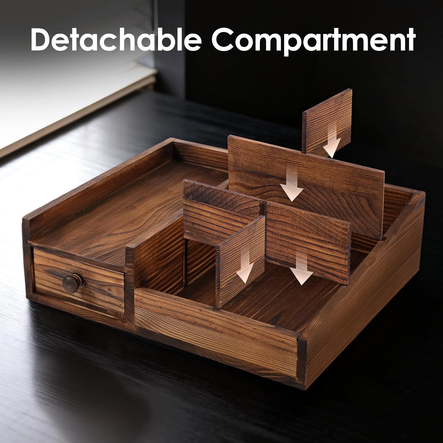 Organizer for Men,Bathroom Countertop Organizers,Perfume Organizer,Cologne Organizers,Bathroom Storage,Perfume Stand,Dresser Organizer,Gifts for Men,Dad Gifts,Adjustable Partition(Bourbon Brown) - Image 3