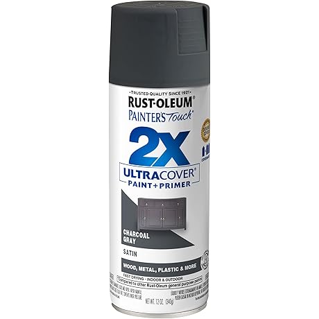 Rust-Oleum Painter's Touch 2X Ultra Cover Spray Paint in Satin Charcoal Gray