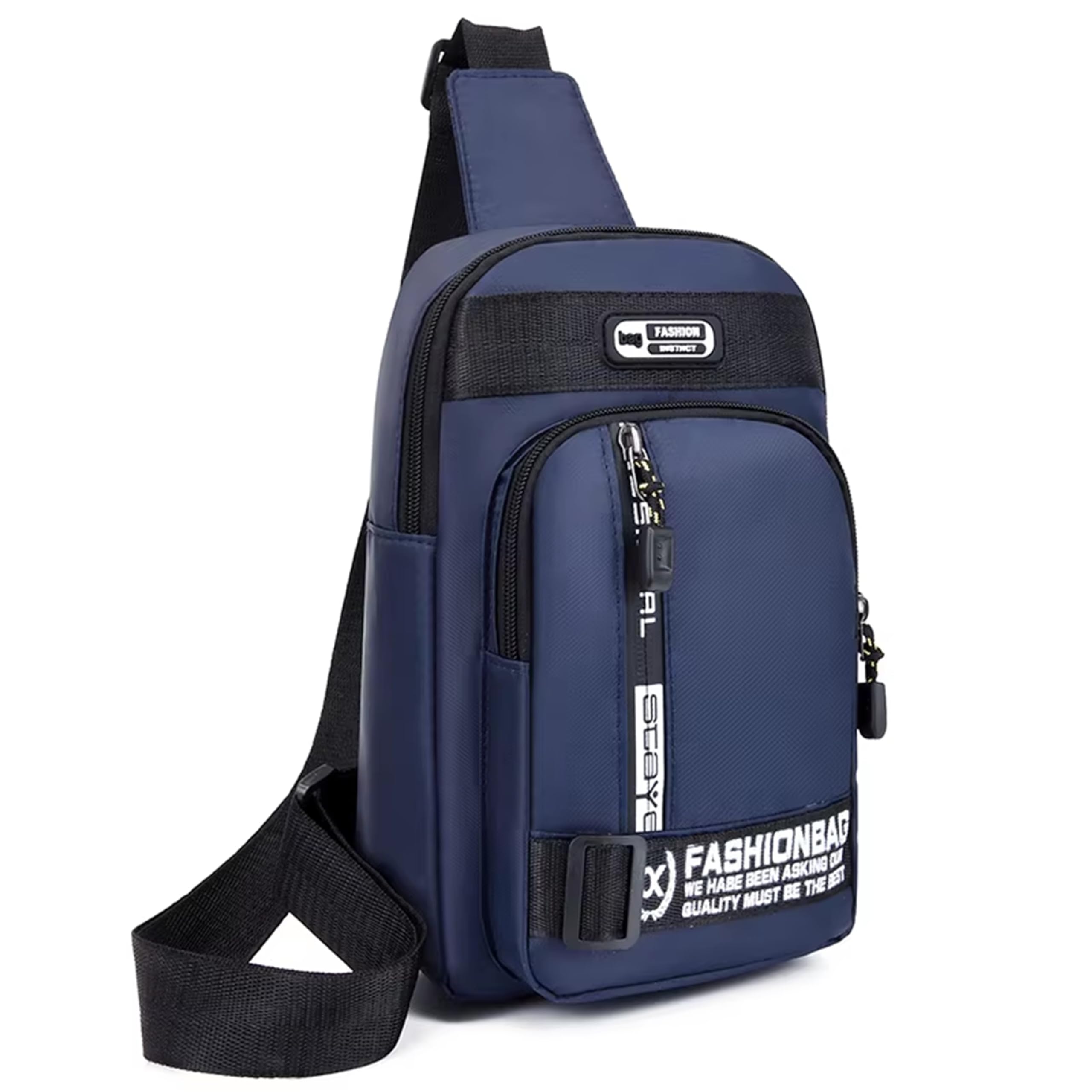 samrukzone SRZ Crossbody Sling Bag | Water Resistant | Glossy Vibrant Colours | Multipurpose Chest Bag Shoulder Bag | 4 Pockets | Adjustable Shoulder Strap (SMALL, 26x17x8 cm)-picture-43