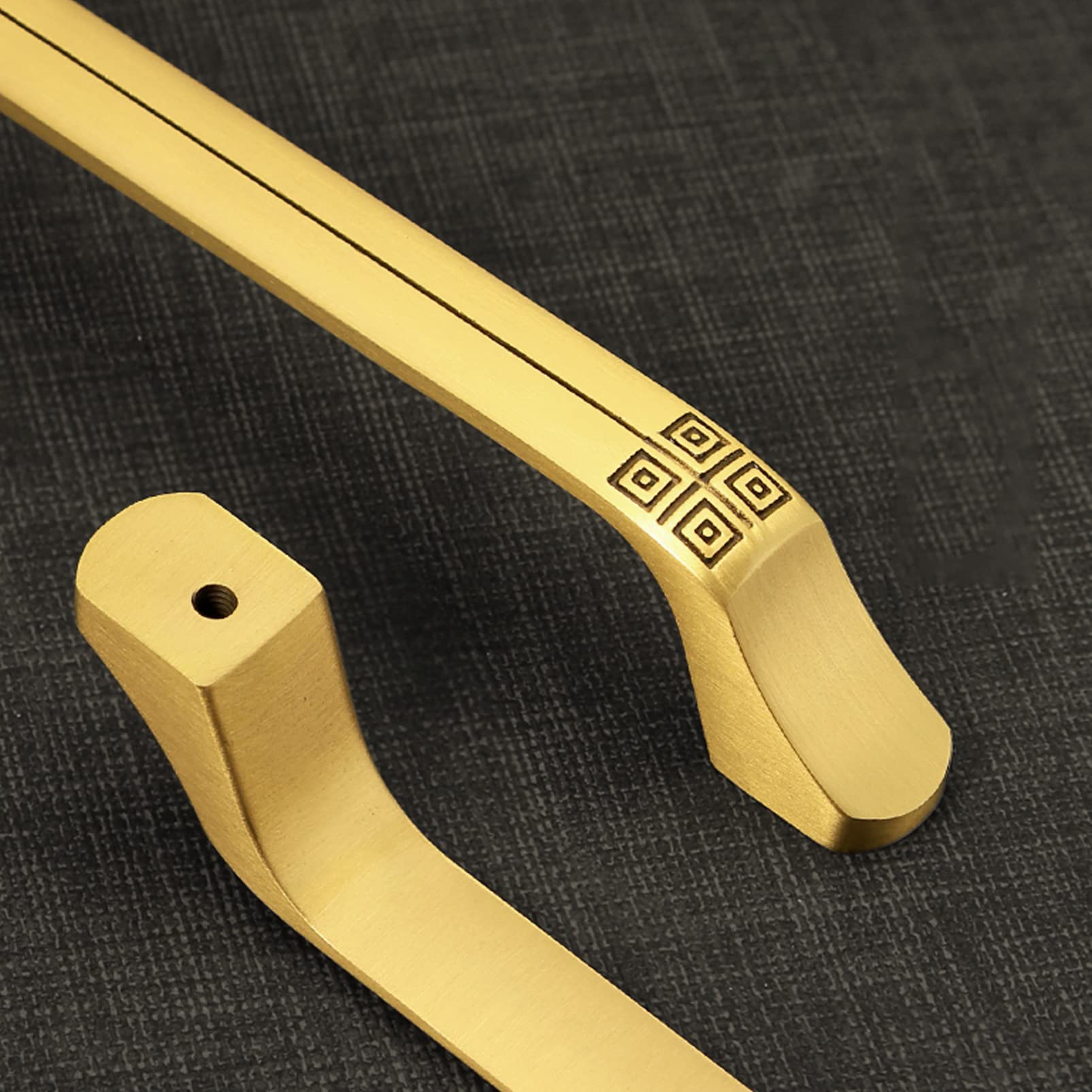 Tiradores de puertas, pomos de puertas de cocina, tiradores dorados for armarios, pomos de latón for cajones, 5 tamaños, 96 mm a 320 mm, paquete de 2 for muebles de armario de cocina (128 mm) ( Size :