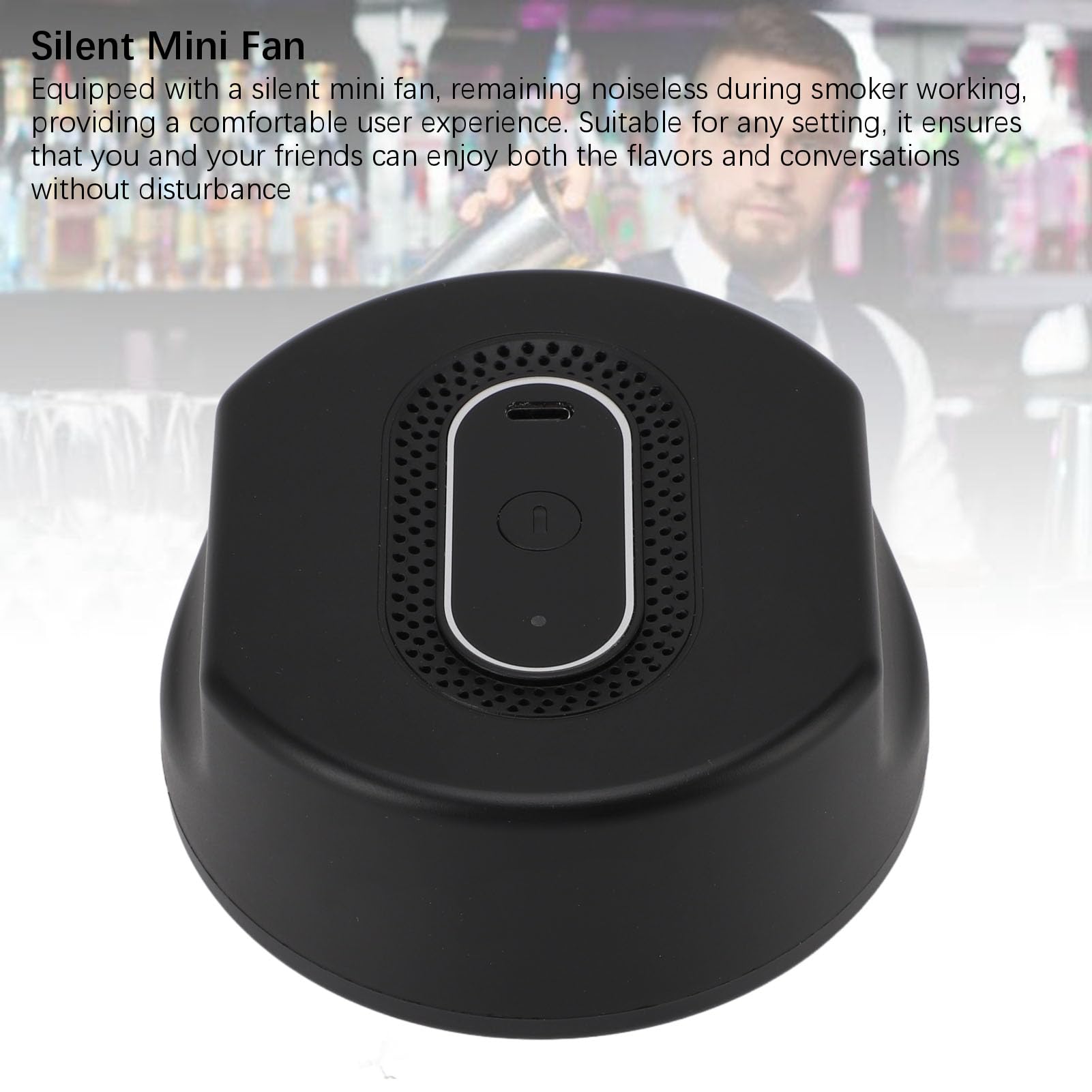 Dioche Kit Kit Affumicatore per Cocktail Cocktail Whisky con Mini Ventola Silenziosa - Affumicatore per Bevande Whisky con Riscaldamento Elettrico - Include 6 Trucioli di Legno per e Carni