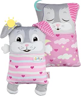 NICI Cosidoo Kuscheltier Hase mit Wendefunktion 30x20cm - grau - Weiches Plüschtier – Für kleine Kuscheltierliebhaber zum Kuscheln & Spielen. Ideal für Zuhause, den Kindergarten oder unterwegs - 62294