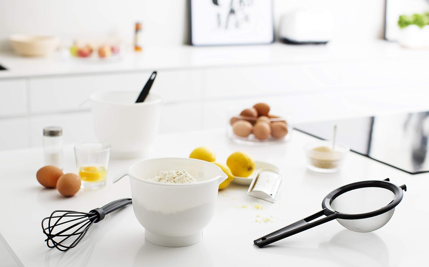 GASTROMAX 7078110 Mixing Bowl 3 Pieces White Colour, 3 pcs