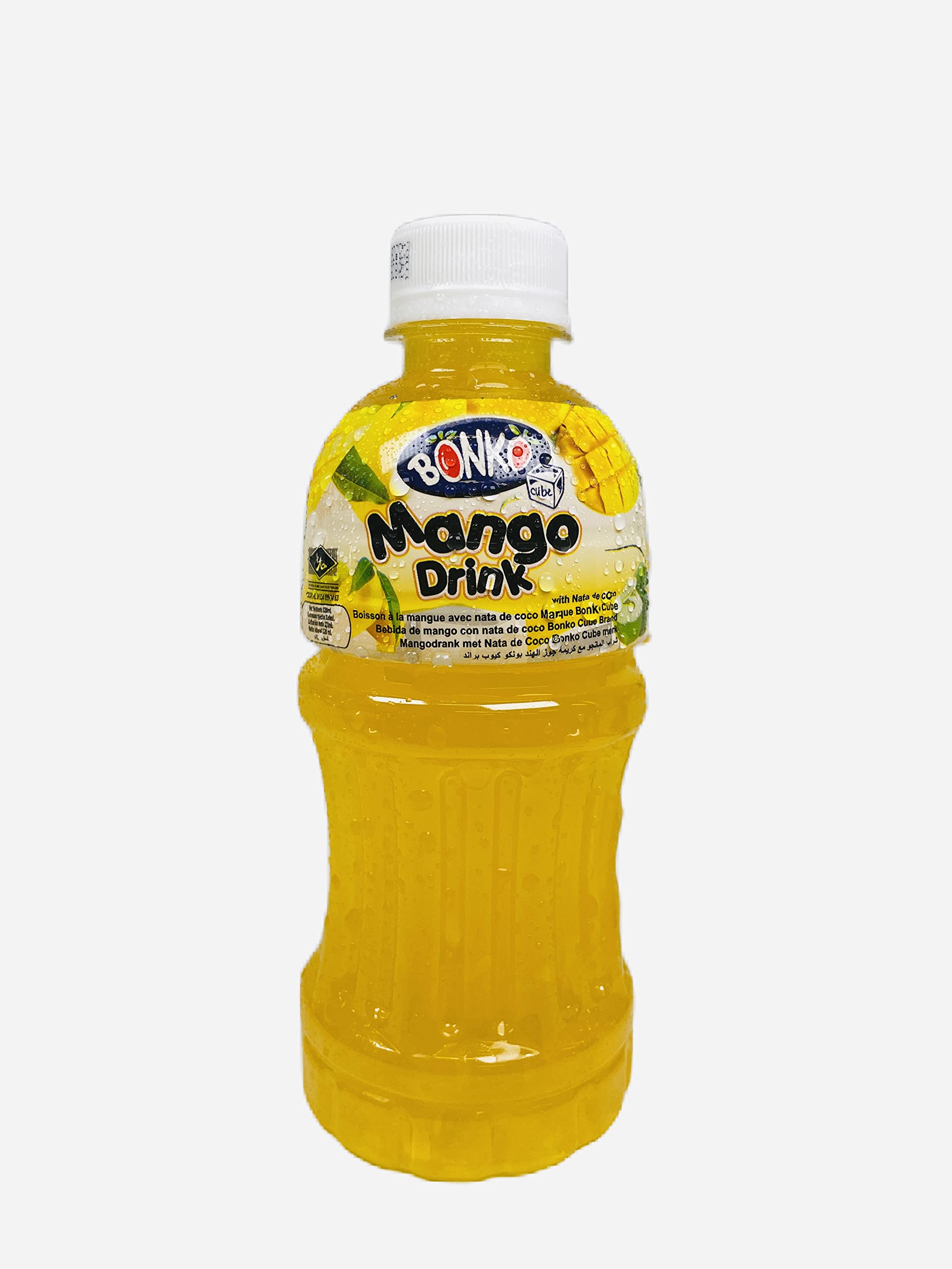 BONKOJust Drink Mango Drink with NATA de Coco 320ml (6 Bottles)