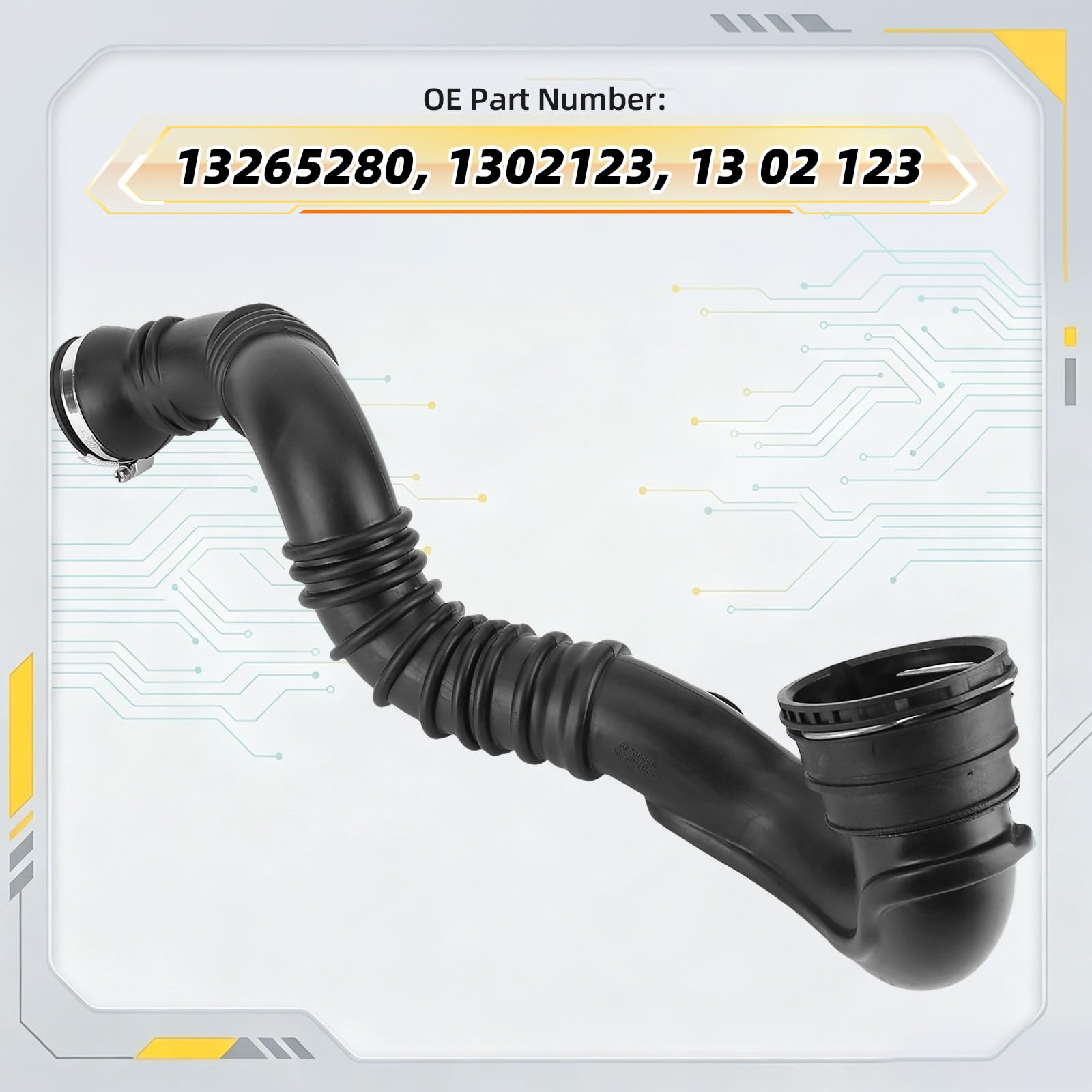 iSpchen Tubo intercooler 13265280 Tubo flessibile intercooler turbo per Vauxhall Astra J Mk6 2010-2016 1.7 CDTi motori A17DTL & A17DTJ SOLAMENTE Tubo di uscita intercooler boost Tubo intercooler