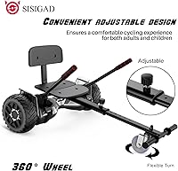 Vista 3 de SISIGAD Hoverboard con accesorio de asiento aeropatinetas de dos ruedas de 65 pulgadas con altavoz Bluetooth y luces coloridas scooter de equilibrio