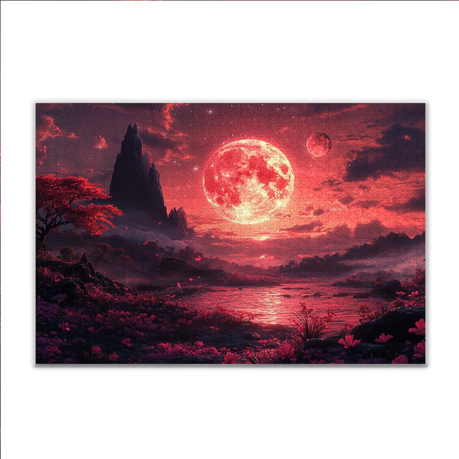 Puzzle 4000 Piezas Adultos Puzzle Luna Paisaje Rompecabezas Adultos XXL 140 x 87cm, Impossible Rompecabezas, Jigsaw Arte Juego Educa Familiar Aliviar El Estrés, Regalos para Hombres y Mujeres D-7