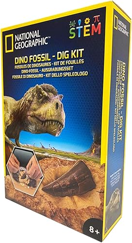 Miniatura 7 de NATIONAL GEOGRAPHIC Kit de excavación de dinosaurios, fascinantes kits de excavación para niños con réplica de dientes T-Rex y fósil genuino de caca