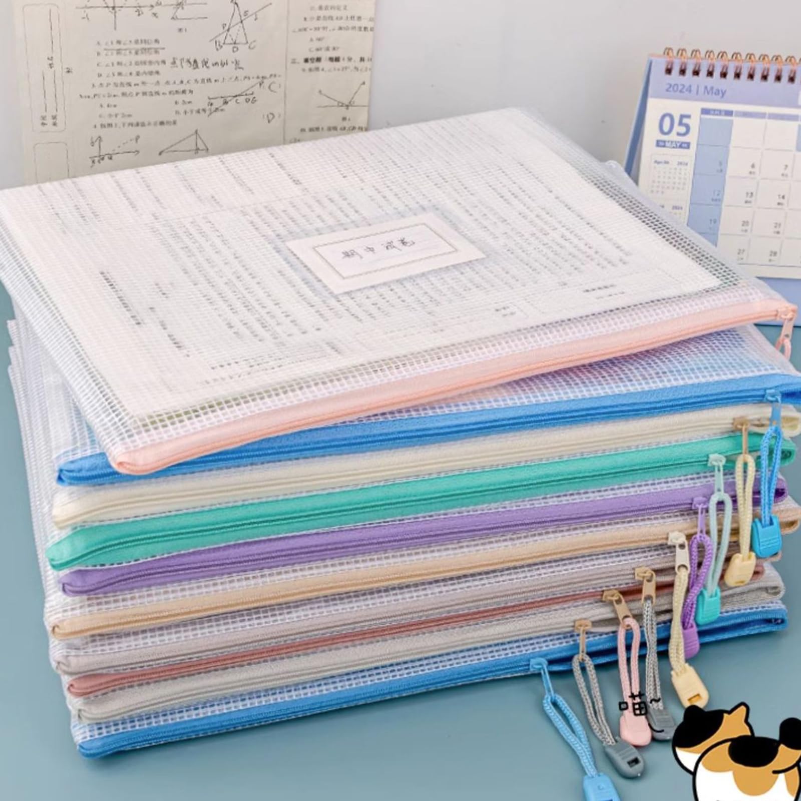 5/10 / 20 Sacchetti portadocumenti trasparenti Portadocumenti con cerniera Cartella impermeabile formato lettera per ufficio Borsa con chiusura Documenti espandibili