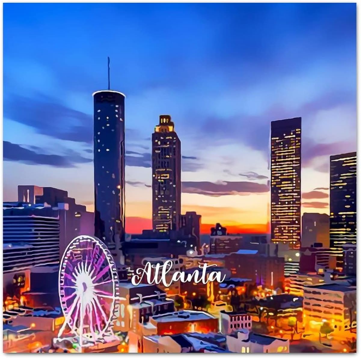 RightMea American State Atlanta Wall Decor Art