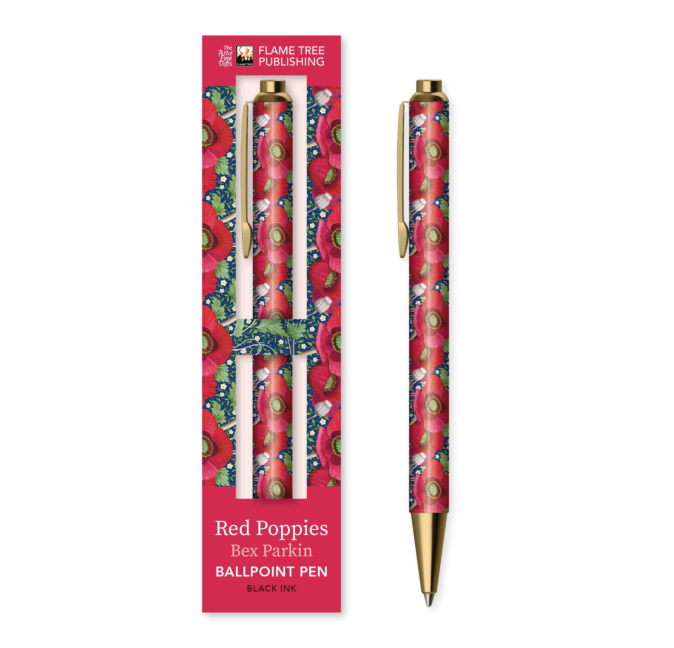 Bex Parkin: Red Poppies Boxed Decorative Ballpoint Pen (Boxed Ballpoint Pens)
