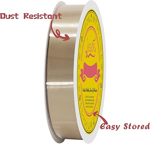 Miniatura 647 de Cinta de satén verde esmeralda de doble cara de 1-1/2 pulgadas x 50 yardas, cinta de poliéster verde esmeralda para envolver regalos, muy adecuada