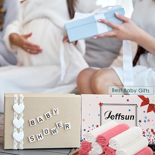 Miniatura 7 de JEFFSUN Toallas de bambú natural para bebé, paños de lavado suaves celestiales para cara y cuerpo, paquete de 12 toallas faciales suaves y seguras