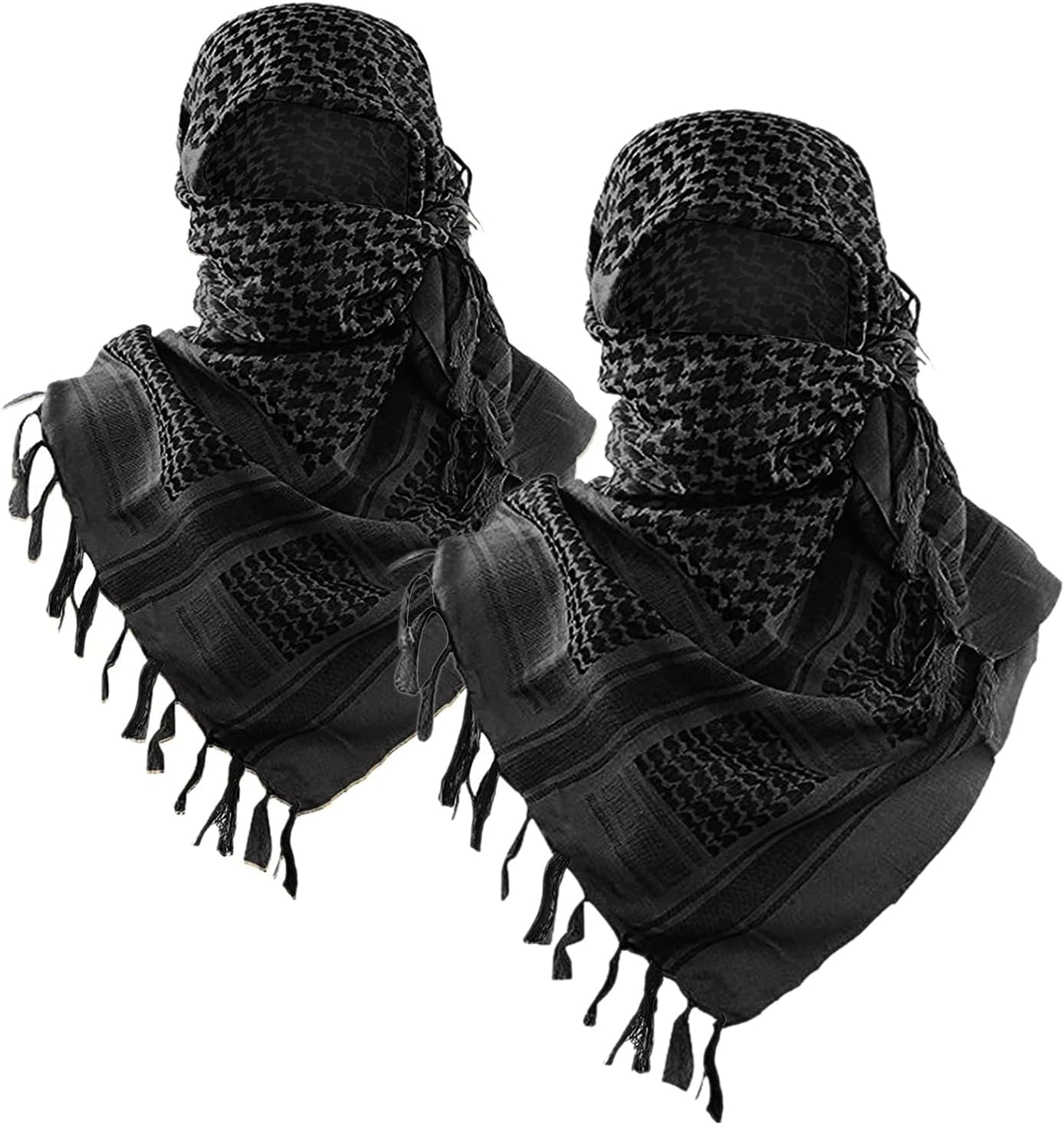 Military Shemagh Tactical Desert Scarf / 100% Cotton Keffiyeh Scarf Wrap for Men And Women