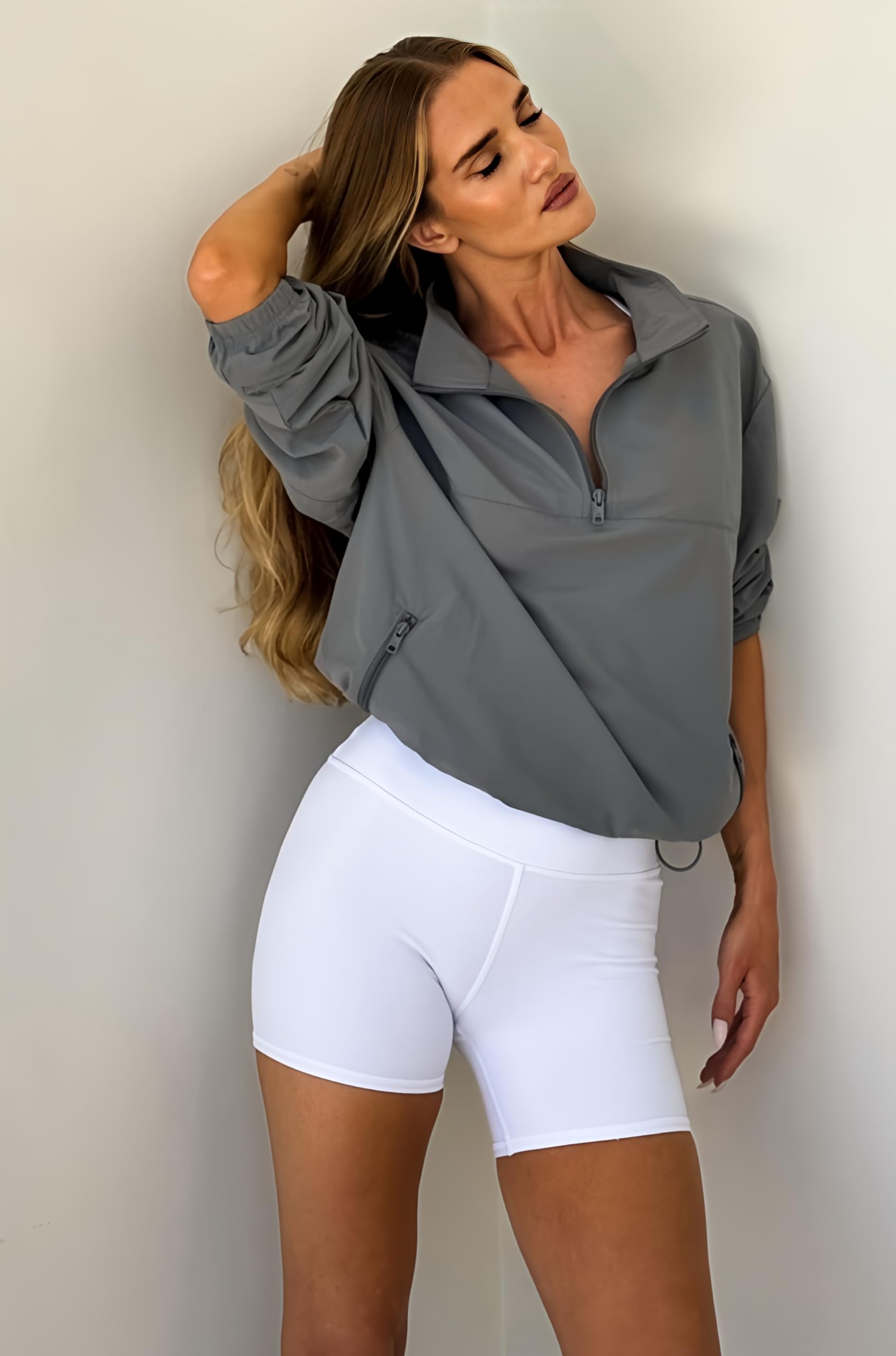 FULLSOFT 4 Pack Biker Shorts for Women with Pockets – 5" High Waisted Tummy Control Workout Yoga Running Gym Tennis Shorts: 4 Pack Black/Grey/Light Green/White XX-Large-3X-Large