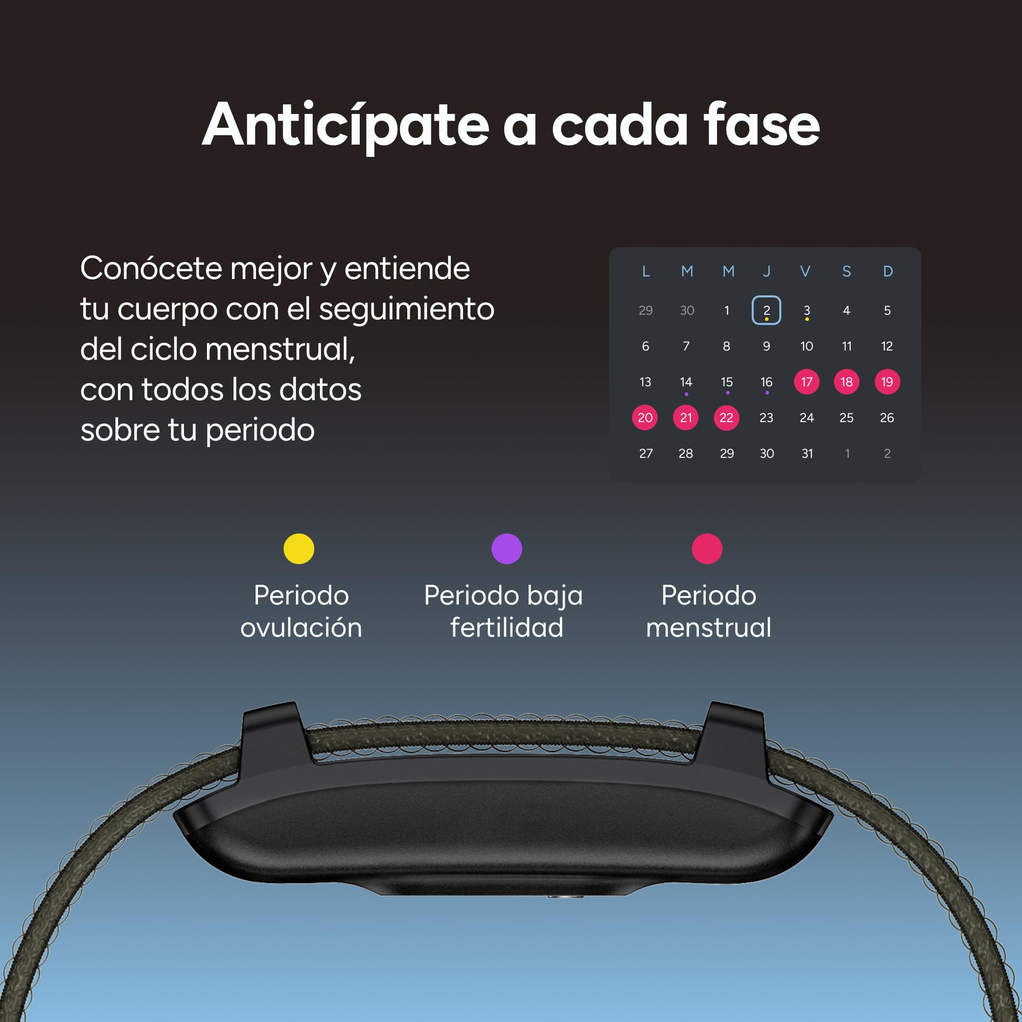 KSIX Vitalis Go Smartband sin Pantalla, Monitor Frecuencia Cardíaca, Oxígeno, Temperatura, Sueño, Estrés, 5 ATM, 30 Días Autonomía, 2 Correas Verde y Beige