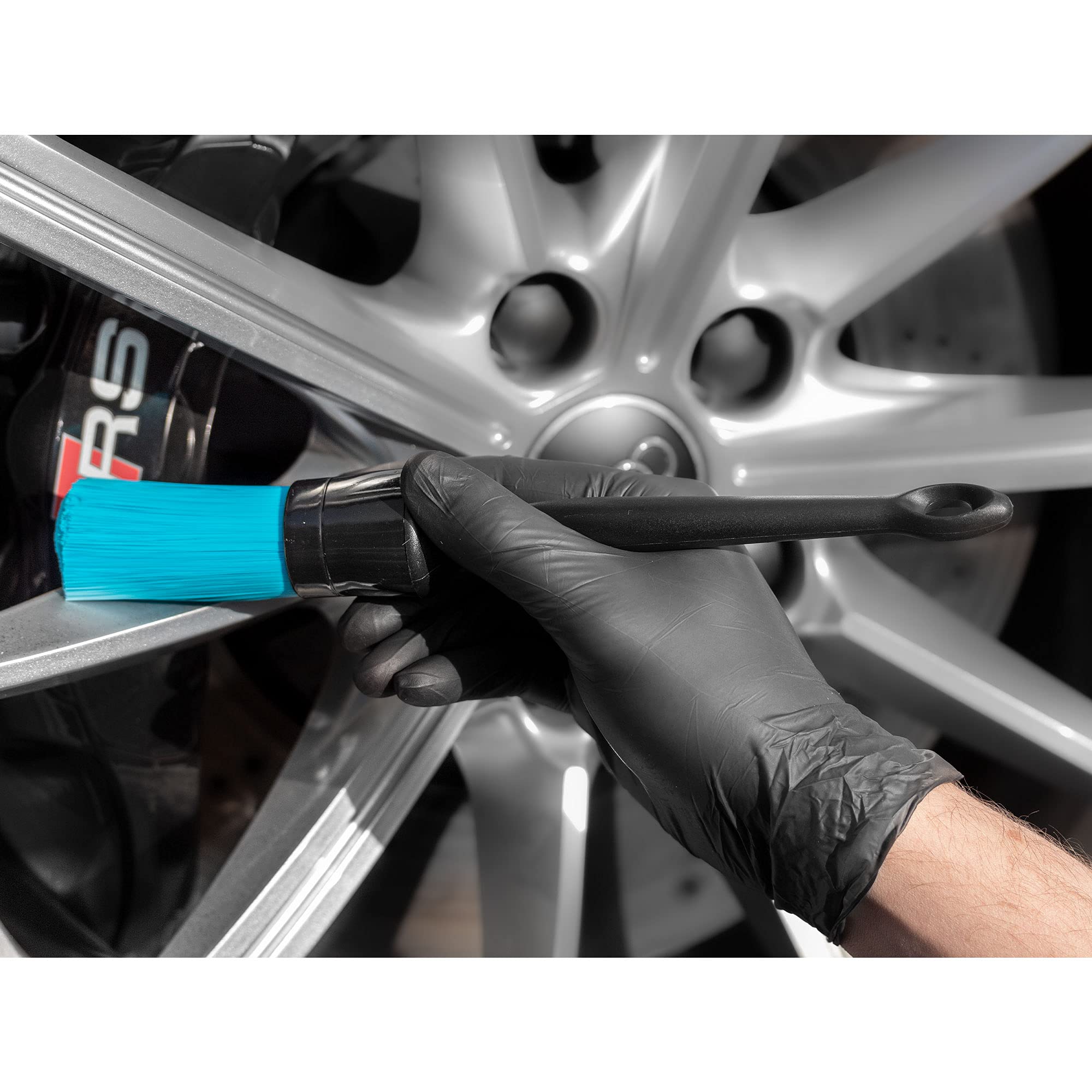 detailmate Juego de Limpieza de Llantas: 4X Tuga Chemie ALU-Teufel 1L Limpiador de Llantas + Juego Nuke Guys Shiny Wheels con paño y manopla Lavado + Cepillo para Llantas ValetPRO + paño Microfibra