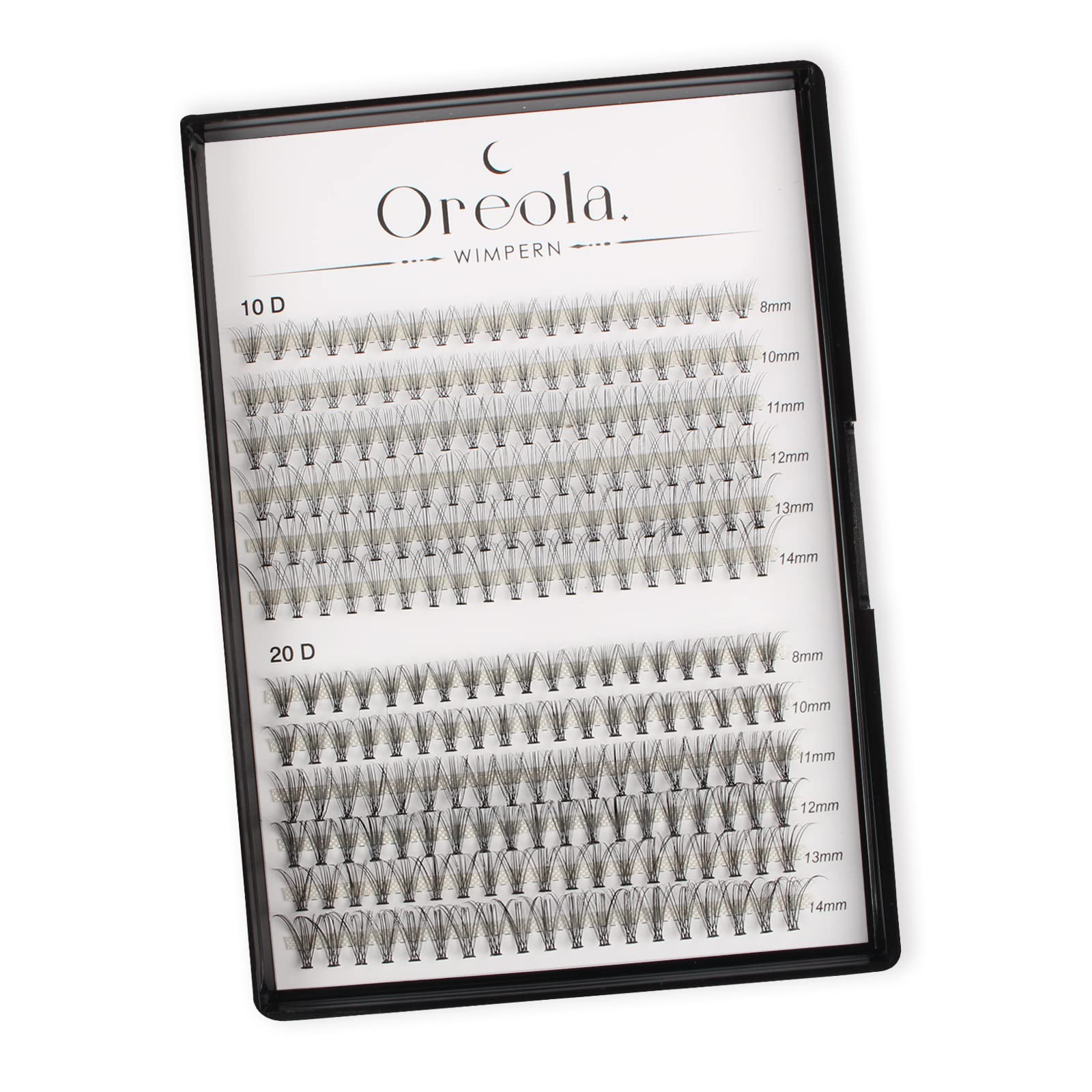OreolaCluster Lashes Extensions 10D 20D Individual Eyelashes 0.1D Curl Natural Lashes for DIY Eyelash Extensions At Home, Reusable Individual Lashes for Beginners