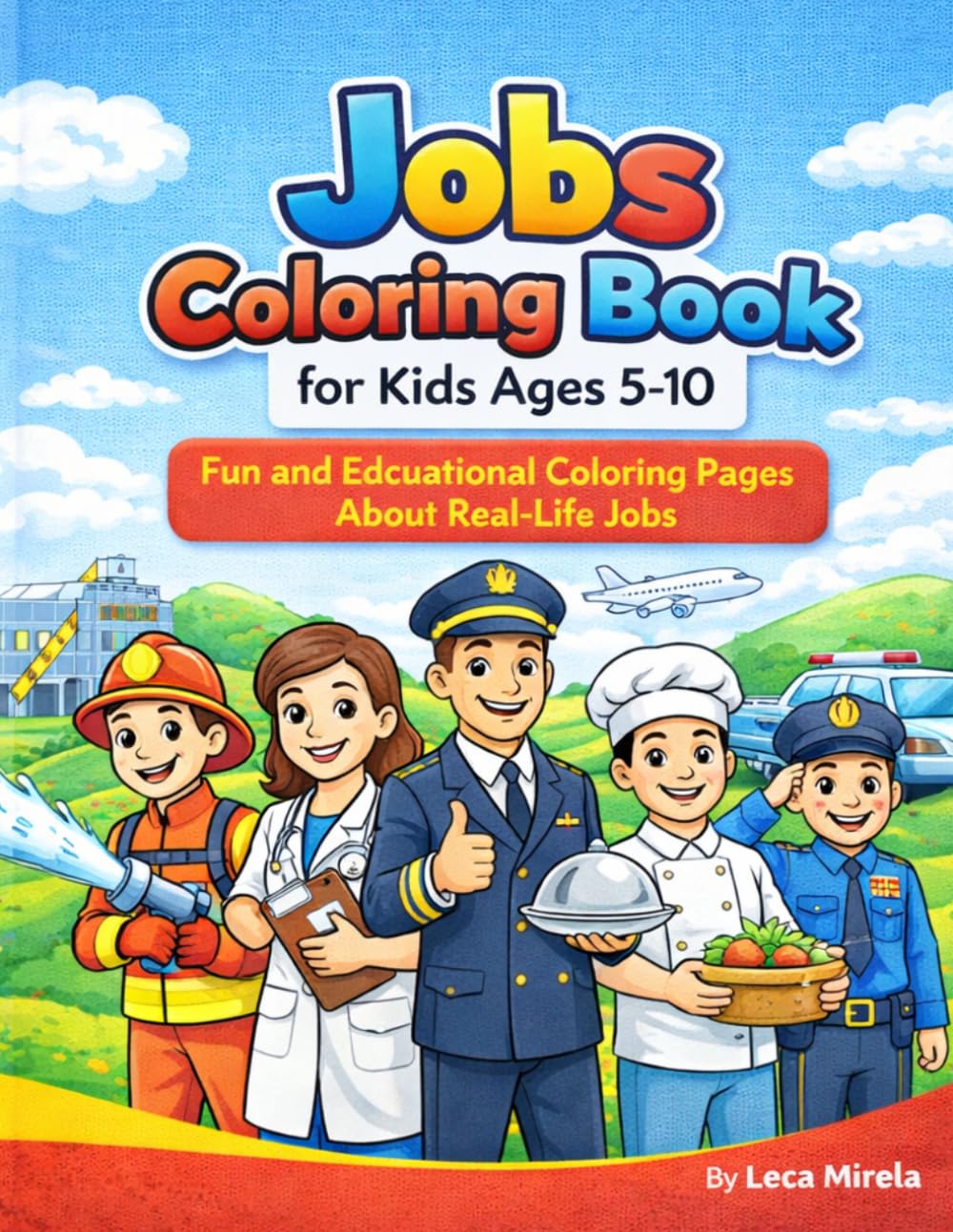 Jobs Coloring Book for Kids Ages 5–10: Includes Firefighter, Doctor, Pilot, Chef, Farmer, Nurse and More!