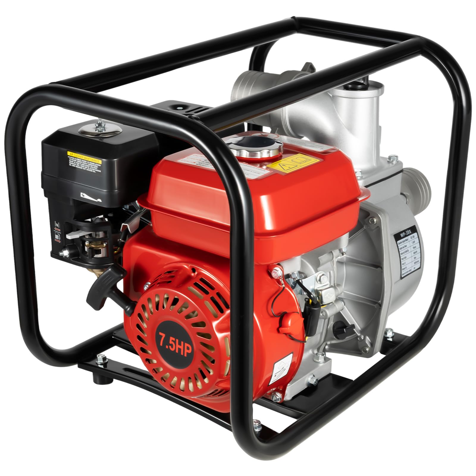 Semi-Trash Gas Powered Water Pump, Portable High Pressure Gasoline Irrigation Transfer Pump for Landscaping, Gardening Irrigation, Pool, Yard (3