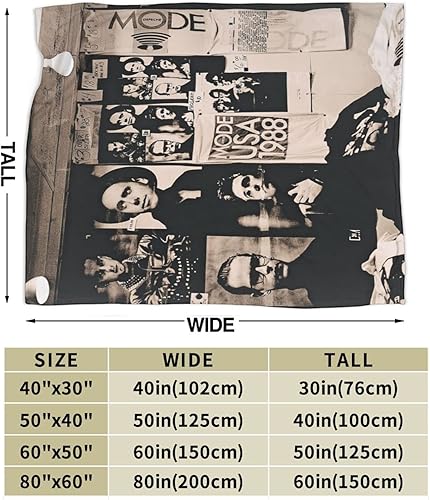 Miniatura 4 de Depeche Rock Mode - Manta de franela suave y acogedora para cama, sofá, sala de estar, viajes al aire libre, 40 x 30 pulgadas