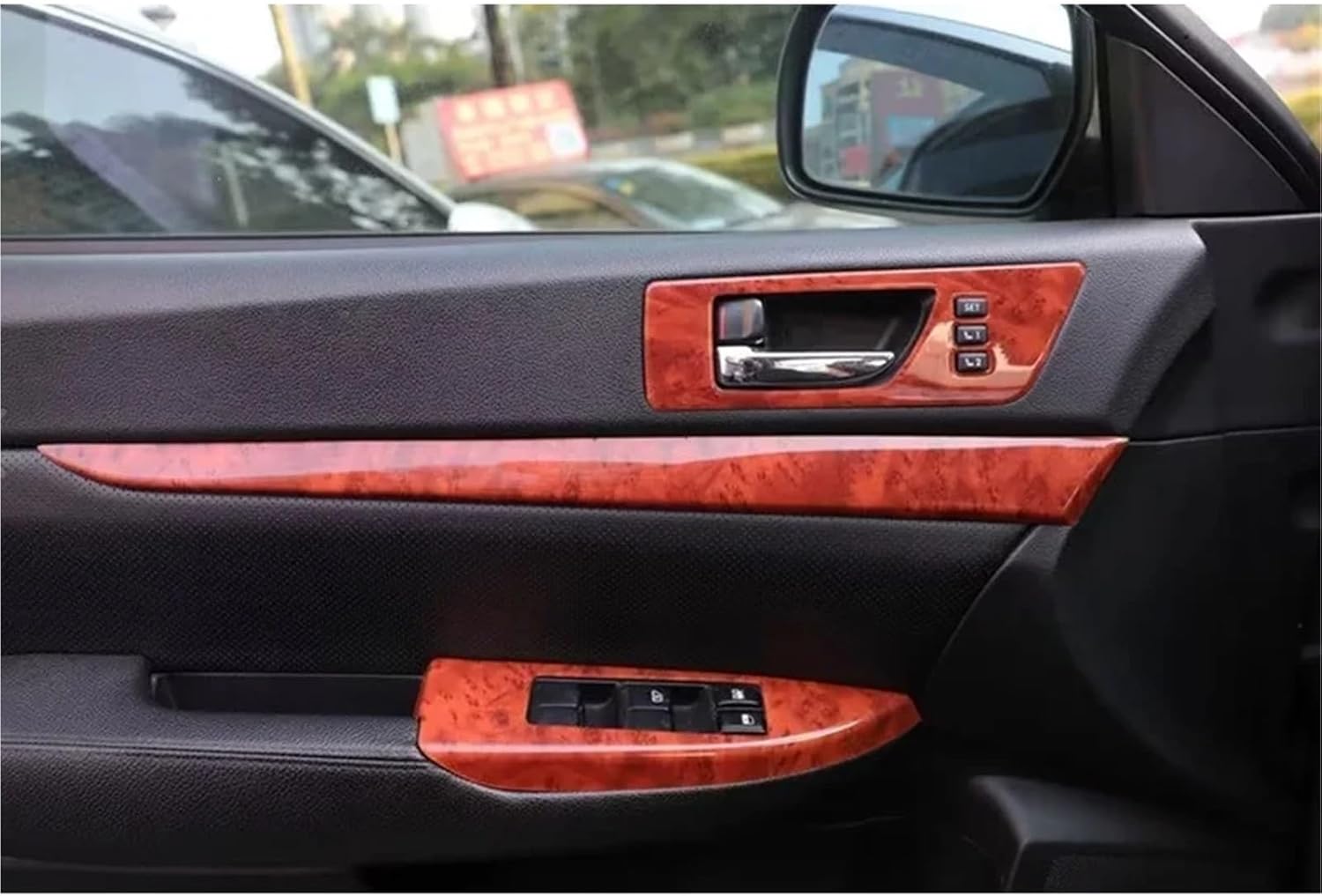 Compatible for Subaru Outback 2010-2014 Car Door Panel Decoration Strips Trim ABS Stickers Interior Auto Styling Moldings(Yellow Peach)