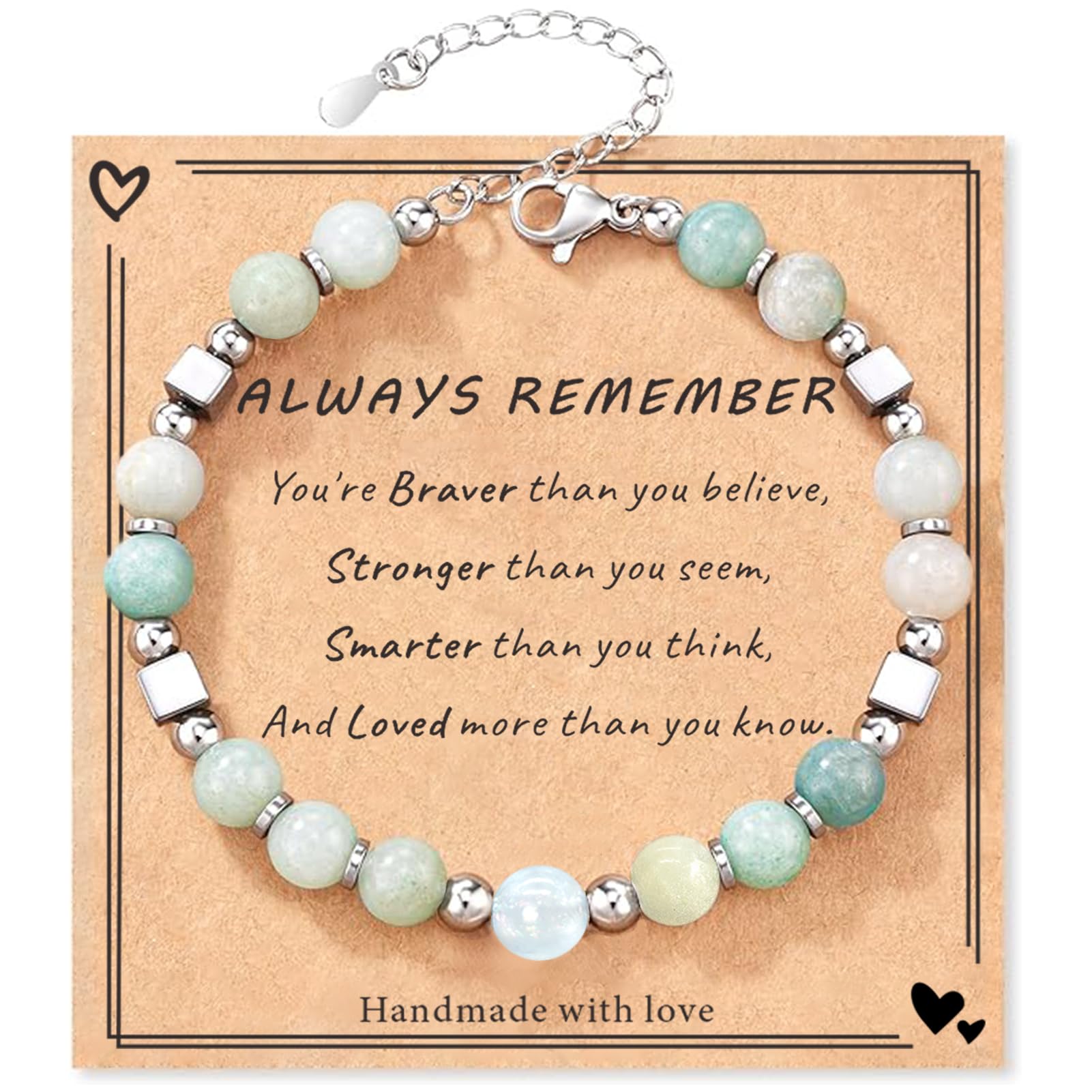 2026 Graduation Gifts for Girls, Her, Kids Natural Gemstone Bracelets for Girls Daughter Granddaughter Niece Sister Teenager Girl Birthday Gifts Idea