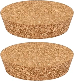 OLYCRAFT 2Pcs Large Cork Stoppers 3.9~4.5 Inch Wood Bottle Lids Tapered Cork Plugs Wooden Canning Jar Lids Wood Tapered Plugs Wine Bottle Stoppers Wooden Jar Plug for Kitchen Wedding Favor Canning